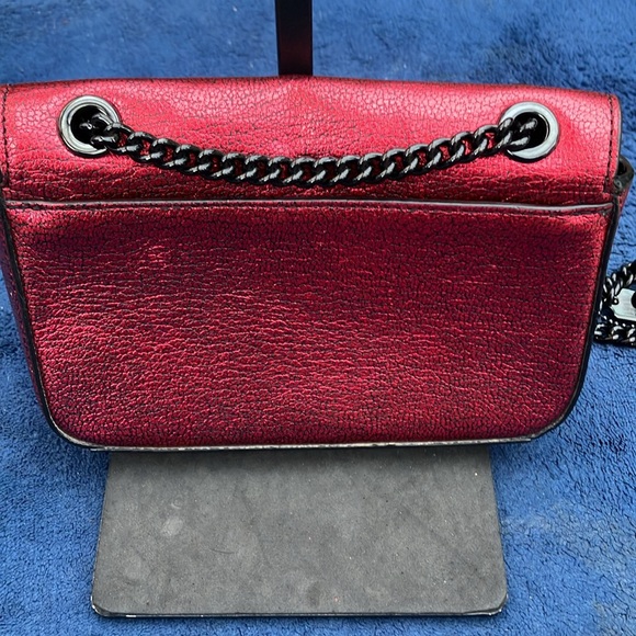 NWOT Coach Parker 18 Mini Metallic Leather Convertible Bag - Picture 7 of 14